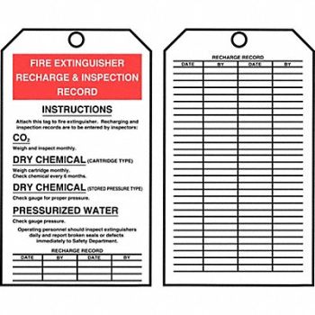 ACCUFORM Inspection Tag By The Roll 6.25x3 PK250, 43Z221