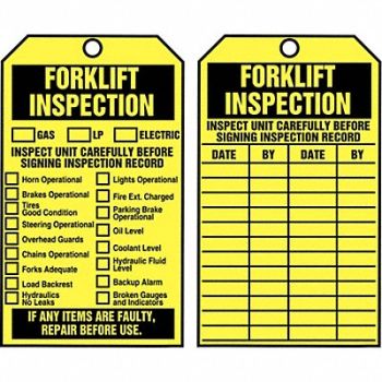 ACCUFORM Inspection Tag By The Roll 6.25x3 PK250, 43Z223