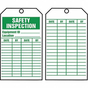 ACCUFORM Inspection Tag Roll 6-1/4 x 3 PK250, 43Z233