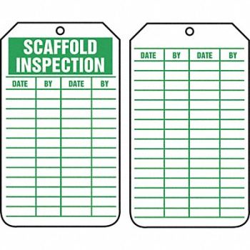 ACCUFORM Inspection Tag 5-3/4 x 3-1/4 PK25, 43Z268