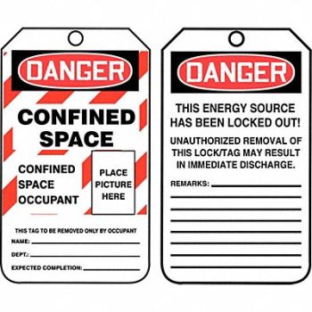 ACCUFORM Safety Tag 5 3/4in H 3 1/4in W PK25, 43Z295