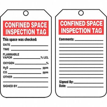 ACCUFORM Inspection Tag 5-3/4 x 3-1/4 PK25, 43Z313