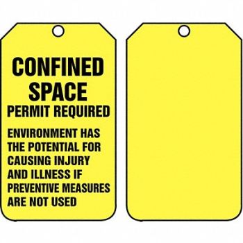 ACCUFORM Sfty Tag 5 3/4in H 3 1/4in W Plstc PK25, 43Z316