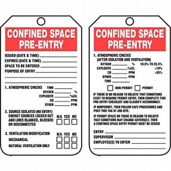 ACCUFORM Sfty Tag 5 3/4in H 3 1/4in W Plstc PK25, 43Z319