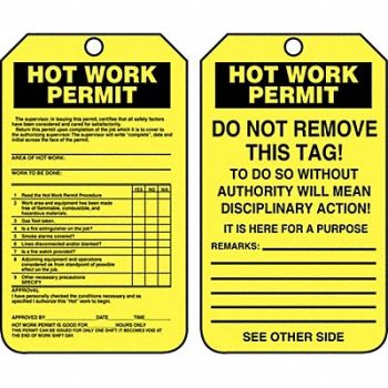ACCUFORM Sfty Tag 5 3/4in H 3 1/4in W Plstc PK25, 43Z322
