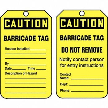 ACCUFORM Sfty Tag 5 3/4in H 3 1/4in W Plstc PK25, 43Z349