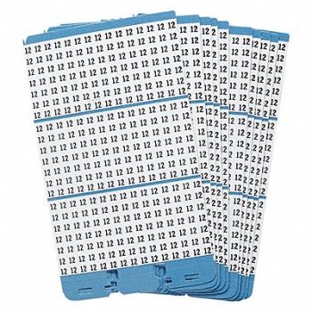 BRADY Porta-Pack Wire Markers 12 Blk/Wht PK10, 43ZA90