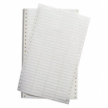 BRADY Dot Matrix Labels 1.5 W x 0.25 H Wht, 43ZK13