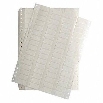 BRADY Dot Matrix Labels 1.125 W x 0.53 H Wht, 43ZK34