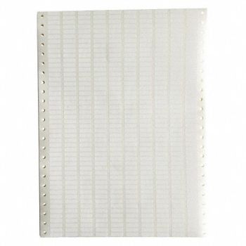 BRADY Dot Matrix Labels 0.65 W x 0.2 H Wht, 43ZK35