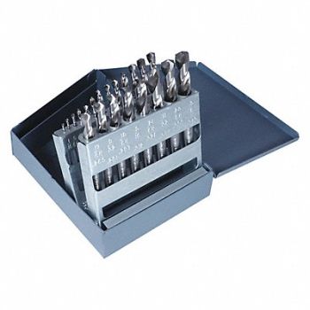 CLEVELAND Screw Machine Drill Bit Set 21pc HSS, 440A13