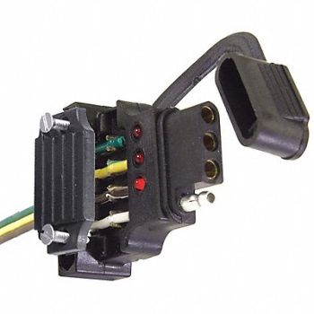 HOPKINS TOWING SOLUTIONS Flat Electric Connector 4-Way, 440C05