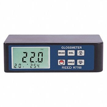 REED INSTRUMENTS Gloss Meter Backlit LCD White LED, 440G63