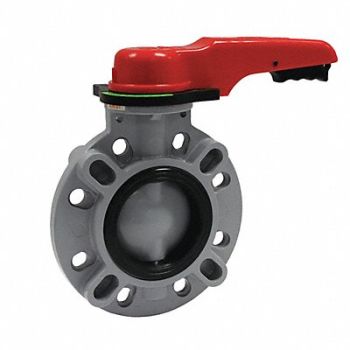 ASAHI Valve Wafer CPVC 8 Pipe Sz Lever Handle, 442R94