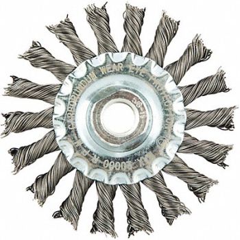 GRAINGER APPROVED Wire Wheel Brush 0.020 Dia Wire, 443M01