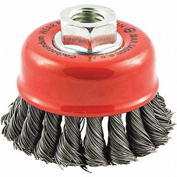 GRAINGER APPROVED Cup Brush Wire 0.020 Dia Carbon Steel, 443M03