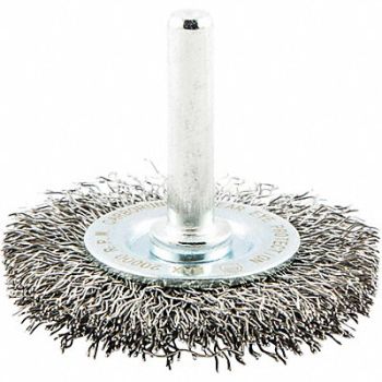 GRAINGER APPROVED Wire Wheel Brush 0.0118 Dia Wire, 443M05