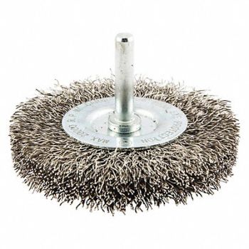 GRAINGER APPROVED Wire Wheel Brush 0.014 Dia Wire, 443M06