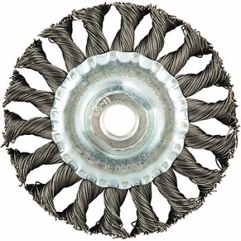 GRAINGER APPROVED Wire Wheel Brush 0.020 Dia Wire, 443M07