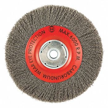 GRAINGER APPROVED Wire Wheel Brush 0.014 Dia Wire, 443M11
