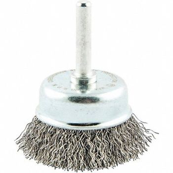 GRAINGER APPROVED Cup Brush Wire 0.012 Dia Carbon Steel, 443M13