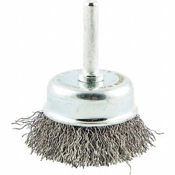 GRAINGER APPROVED Cup Brush Wire 0.012 Dia Carbon Steel, 443M16
