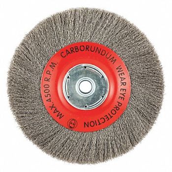GRAINGER APPROVED Wire Wheel Brush 0.008 Dia Wire, 443M21
