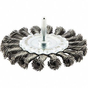 GRAINGER APPROVED Wire Wheel Brush 0.014 Dia Wire, 443M23