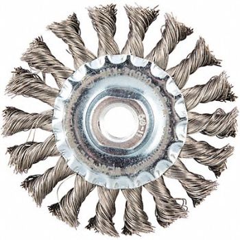 GRAINGER APPROVED Wire Wheel Brush 0.014 Dia Wire, 443M25