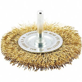 GRAINGER APPROVED Wire Wheel Brush 0.014 Dia Wire, 443M28
