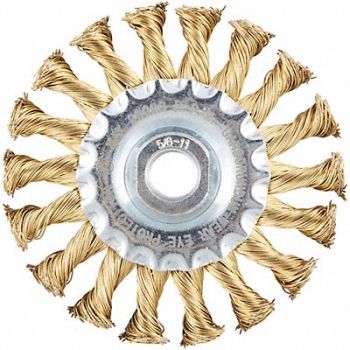 GRAINGER APPROVED Wire Wheel Brush 0.020 Dia Wire, 443M41
