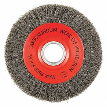 GRAINGER APPROVED Wire Wheel Brush 0.014 Dia Wire, 443M42