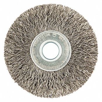 GRAINGER APPROVED Wire Wheel Brush 0.014 Dia Wire, 443M47