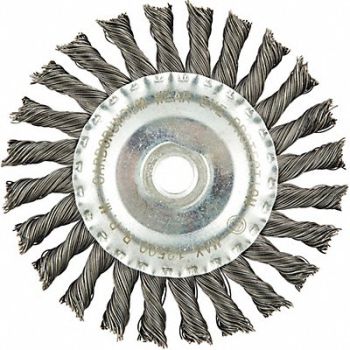 GRAINGER APPROVED Wire Wheel Brush 0.020 Dia Wire, 443M53