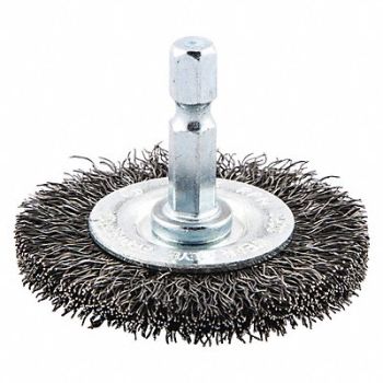 GRAINGER APPROVED Drill Wire Brush 0.00866 Dia Wire, 443M55