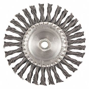 GRAINGER APPROVED Wire Wheel Brush 0.020 Dia Wire, 443M62