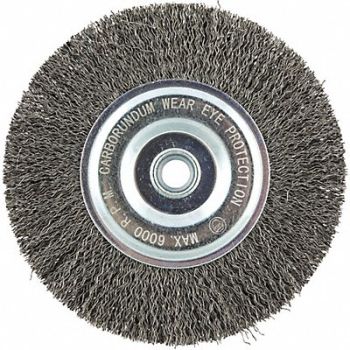 GRAINGER APPROVED Wire Wheel Brush 0.014 Dia Wire, 443M67
