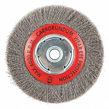GRAINGER APPROVED Wire Wheel Brush 0.009 Dia Wire, 443M68