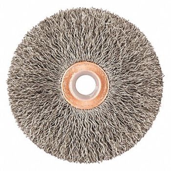 GRAINGER APPROVED Wire Wheel Brush 0.014 Dia Wire, 443M70