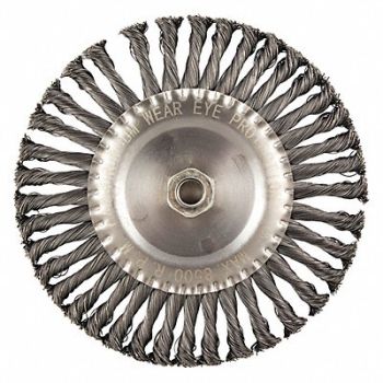 GRAINGER APPROVED Wire Wheel Brush 0.020 Dia Wire, 443M73