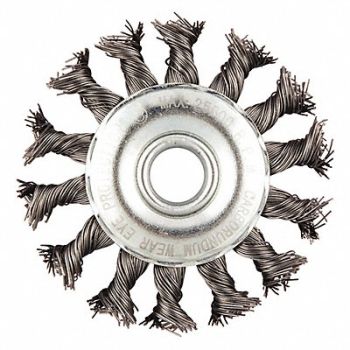 GRAINGER APPROVED Wire Wheel Brush 0.014 Dia Wire, 443M74