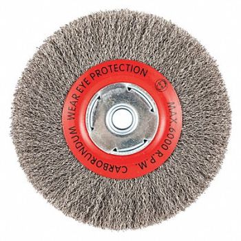 GRAINGER APPROVED Wire Wheel Brush 0.014 Dia Wire, 443M78