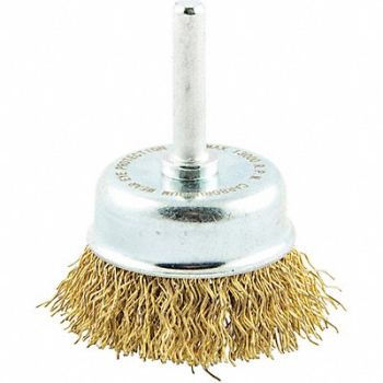 GRAINGER APPROVED Cup Brush Wire 0.014 Dia Brass, 443M80