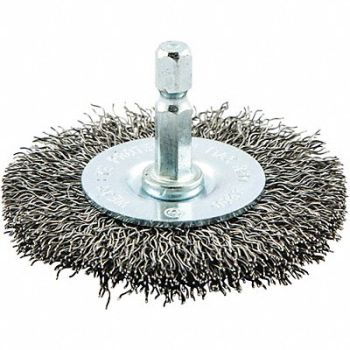 GRAINGER APPROVED Drill Wire Brush 0.0118 Dia Wire, 443M83