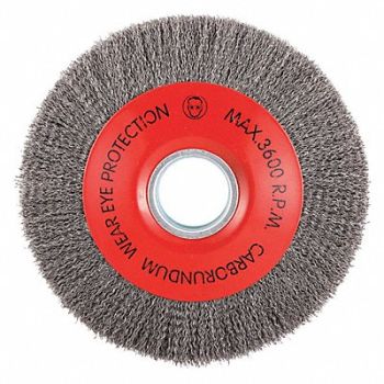 GRAINGER APPROVED Wire Wheel Brush 0.014 Dia Wire, 443M94