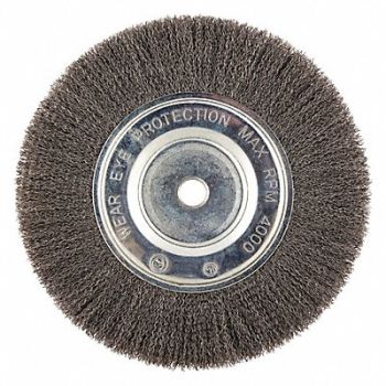 GRAINGER APPROVED Wire Wheel Brush 0.014 Dia Wire, 443N01