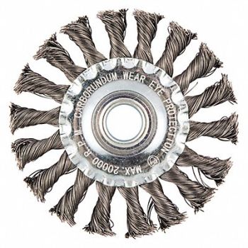 GRAINGER APPROVED Wire Wheel Brush 0.014 Dia Wire, 443N06