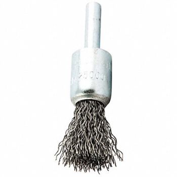 GRAINGER APPROVED End Brush Shank 1/4 Wire 0.014 Dia, 443N18