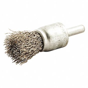 GRAINGER APPROVED End Brush Shank 1/4 Wire 0.012 Dia, 443N23