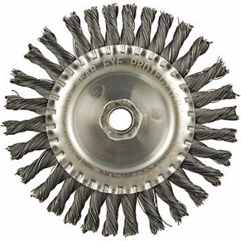 GRAINGER APPROVED Wire Wheel Brush 0.020 Dia Wire, 443N31